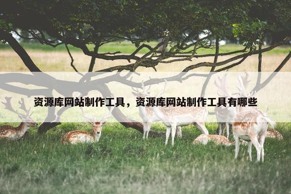 资源库网站制作工具，资源库网站制作工具有哪些