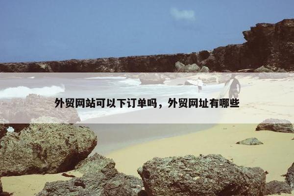 外贸网站可以下订单吗，外贸网址有哪些