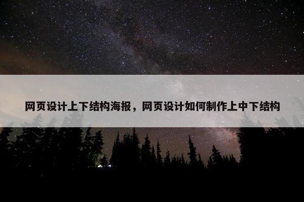 网页设计上下结构海报，网页设计如何制作上中下结构