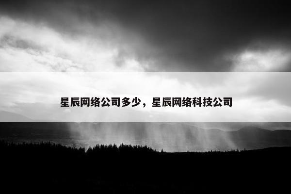 星辰网络公司多少，星辰网络科技公司
