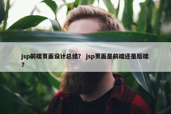 jsp前端页面设计总结？ jsp页面是前端还是后端？