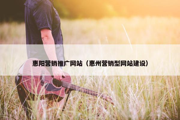 惠阳营销推广网站（惠州营销型网站建设）