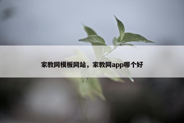 家教网模板网站，家教网app哪个好