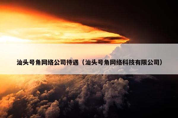 汕头号角网络公司待遇（汕头号角网络科技有限公司）