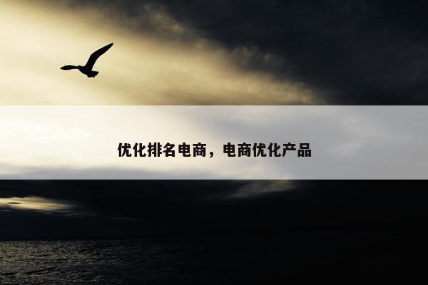 优化排名电商，电商优化产品