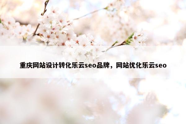 重庆网站设计转化乐云seo品牌，网站优化乐云seo