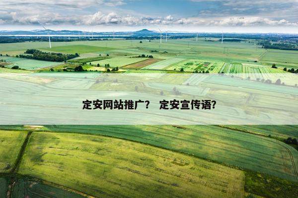定安网站推广？ 定安宣传语？