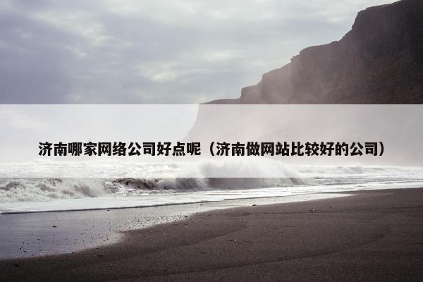 济南哪家网络公司好点呢（济南做网站比较好的公司）