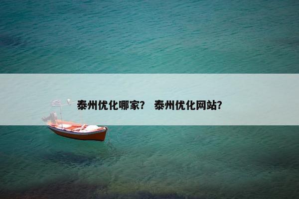 泰州优化哪家？ 泰州优化网站？