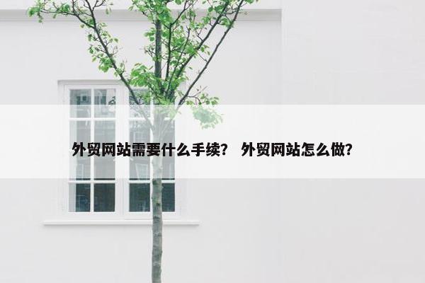 外贸网站需要什么手续？ 外贸网站怎么做？