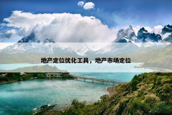 地产定位优化工具，地产市场定位