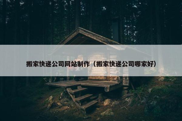 搬家快递公司网站制作（搬家快递公司哪家好）