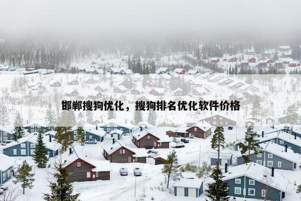 邯郸搜狗优化，搜狗排名优化软件价格