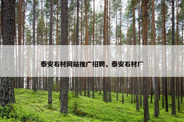泰安石材网站推广招聘，泰安石材厂