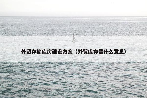 外贸存储库房建设方案（外贸库存是什么意思）