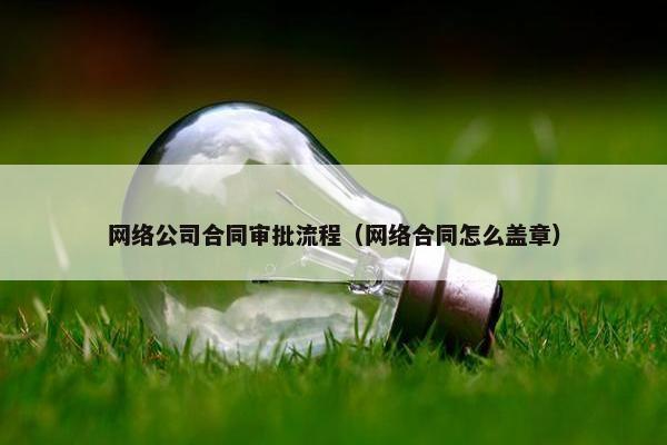 网络公司合同审批流程（网络合同怎么盖章）