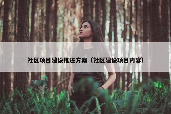 社区项目建设推进方案（社区建设项目内容）