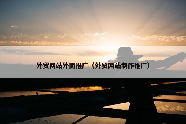 外贸网站外面推广（外贸网站制作推广）