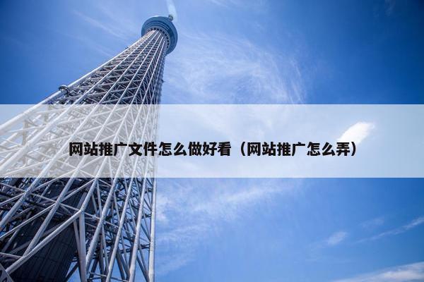 网站推广文件怎么做好看（网站推广怎么弄）