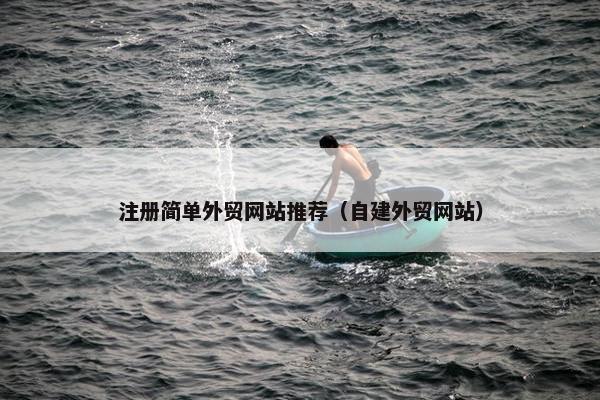 注册简单外贸网站推荐（自建外贸网站）