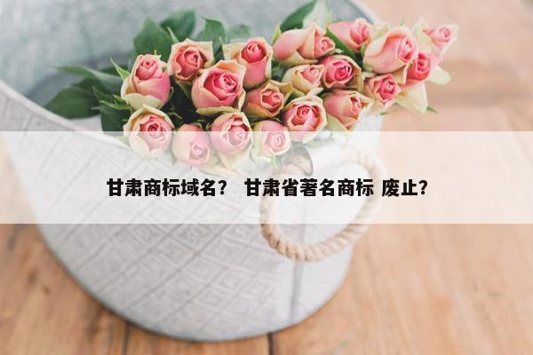 甘肃商标域名？ 甘肃省著名商标 废止？