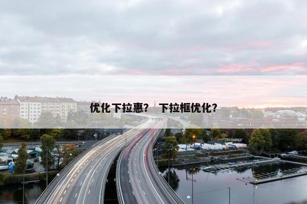 优化下拉惠？ 下拉框优化？