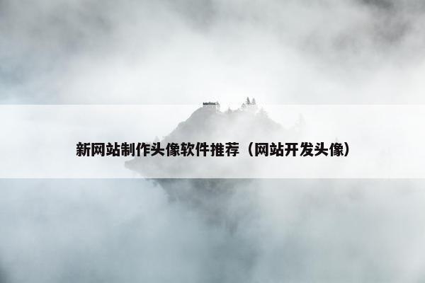 新网站制作头像软件推荐（网站开发头像）