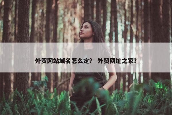 外贸网站域名怎么定？ 外贸网址之家？