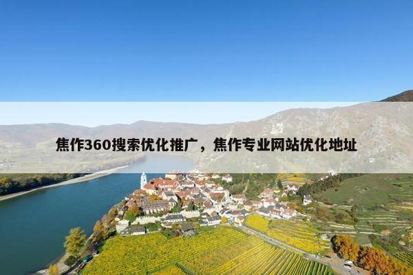 焦作360搜索优化推广，焦作专业网站优化地址