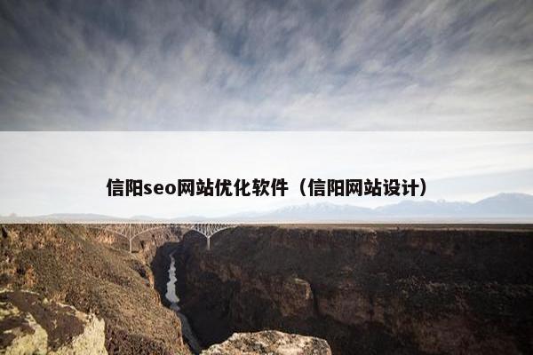 信阳seo网站优化软件（信阳网站设计）