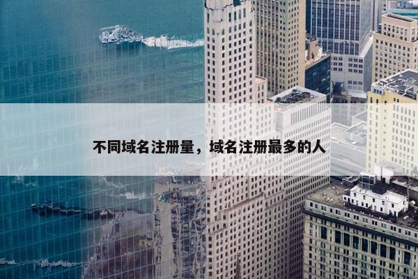 不同域名注册量，域名注册最多的人