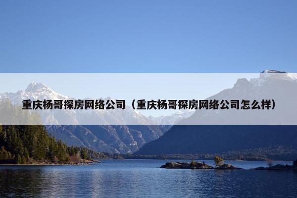 重庆杨哥探房网络公司（重庆杨哥探房网络公司怎么样）