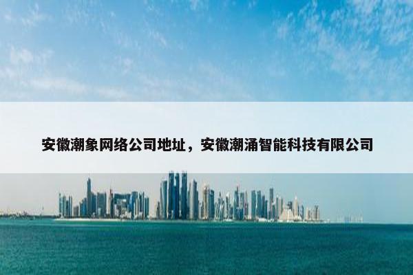 安徽潮象网络公司地址，安徽潮涌智能科技有限公司