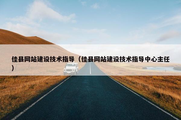 佳县网站建设技术指导（佳县网站建设技术指导中心主任）