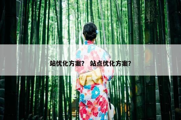 站优化方案？ 站点优化方案？