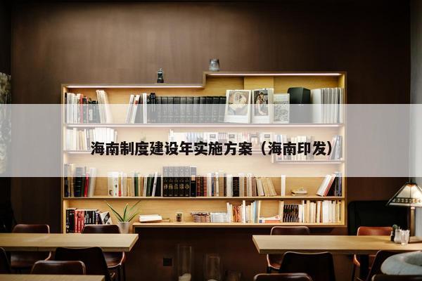 海南制度建设年实施方案（海南印发）