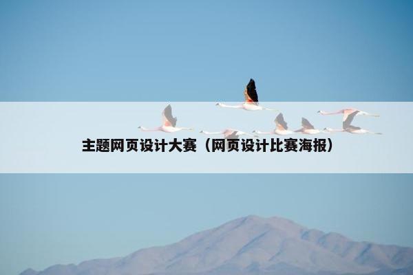 主题网页设计大赛（网页设计比赛海报）