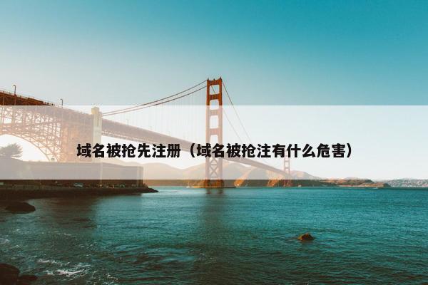 域名被抢先注册（域名被抢注有什么危害）
