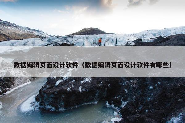 数据编辑页面设计软件（数据编辑页面设计软件有哪些）