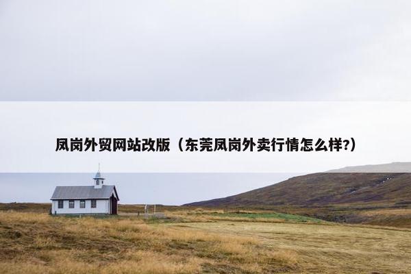 凤岗外贸网站改版（东莞凤岗外卖行情怎么样?）