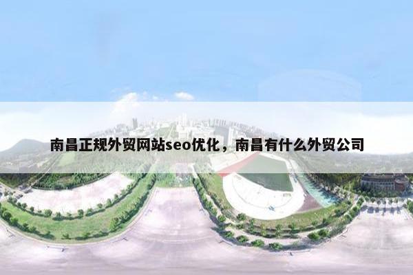 南昌正规外贸网站seo优化，南昌有什么外贸公司
