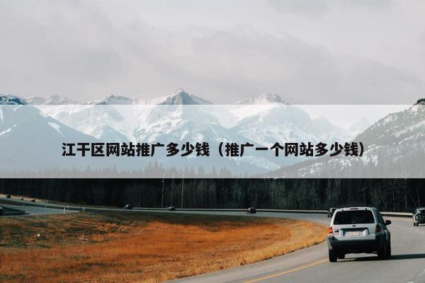 江干区网站推广多少钱（推广一个网站多少钱）