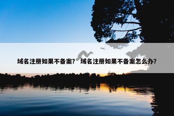 域名注册如果不备案？ 域名注册如果不备案怎么办？