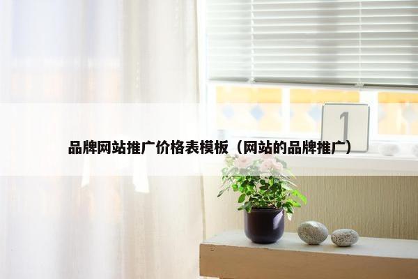 品牌网站推广价格表模板（网站的品牌推广）