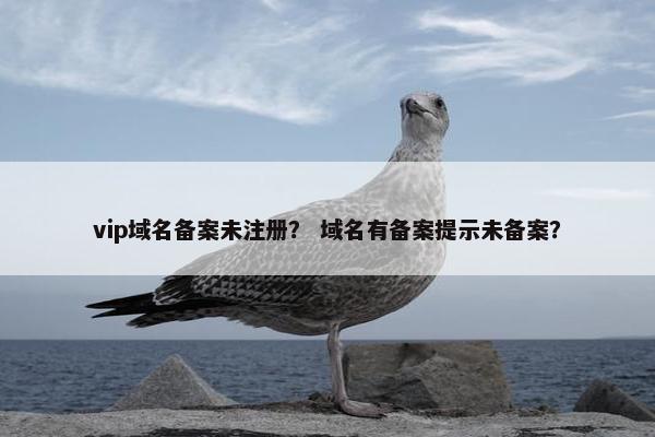 vip域名备案未注册？ 域名有备案提示未备案？