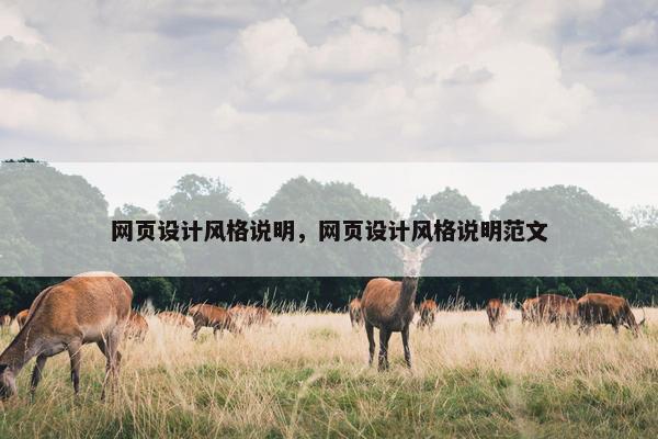 网页设计风格说明，网页设计风格说明范文