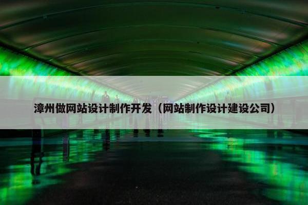 漳州做网站设计制作开发（网站制作设计建设公司）