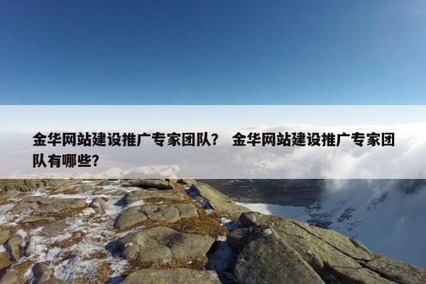 金华网站建设推广专家团队？ 金华网站建设推广专家团队有哪些？