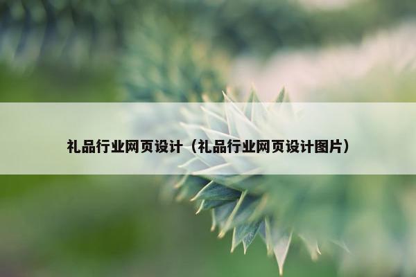 礼品行业网页设计（礼品行业网页设计图片）