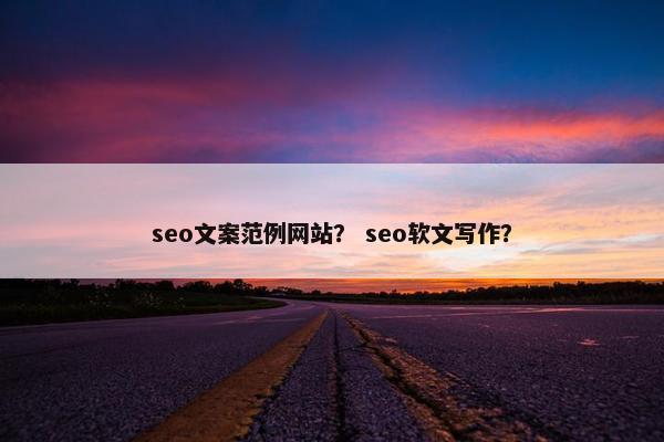 seo文案范例网站？ seo软文写作？